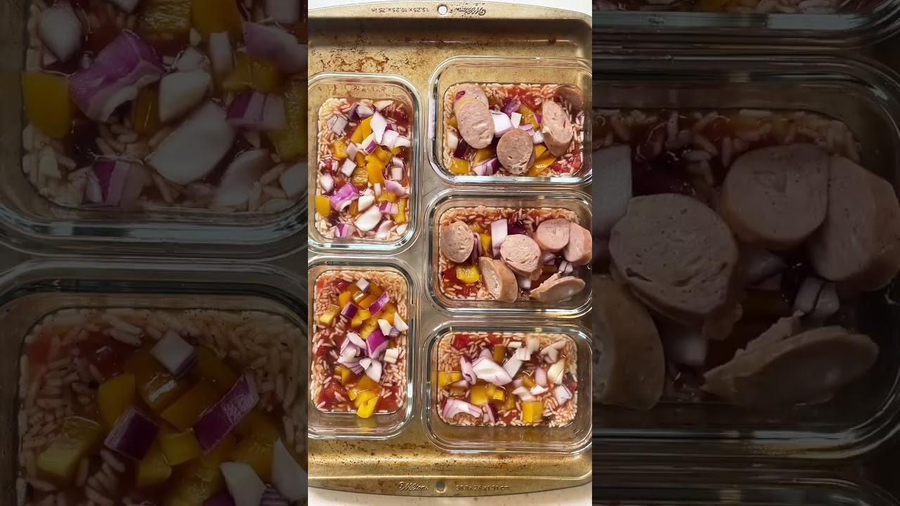 Cajun Chicken and Sausage Meal Prep IG: lisabrunolli #mealprep #healthyeating #dinnerrecipe #fitness